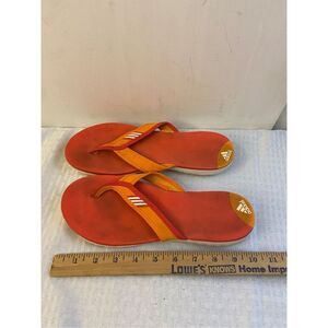 Adidas flip flops 8.0-8.5? sandals shoes orange pink